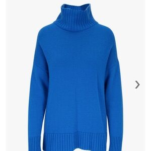 Lafayette 148 Ultramarine Cashmere Turtleneck Sweater size M